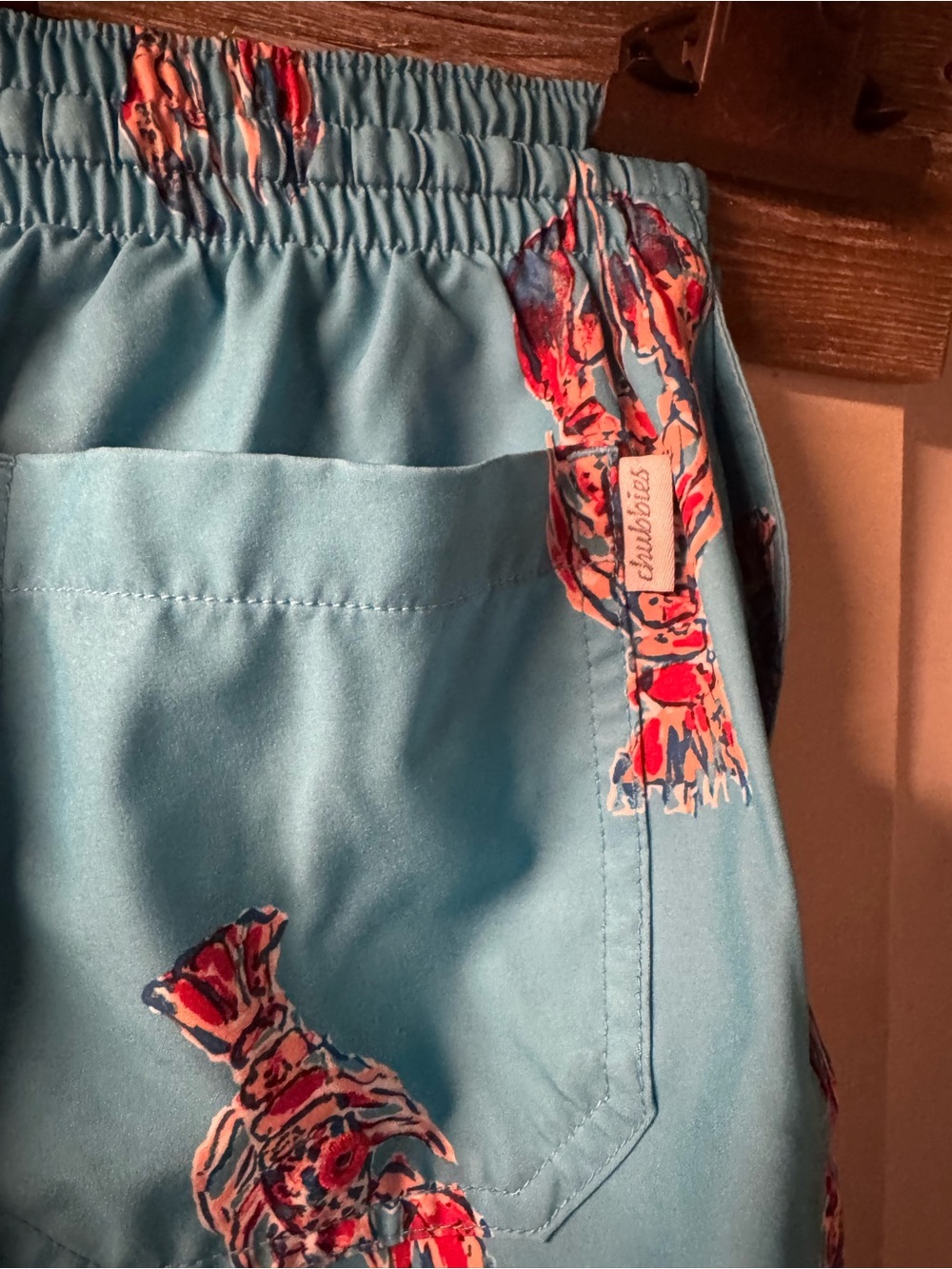 Men's chubbies Aqua Parrot and blue and red lobster Print 2pack Swim Trunks - - Picture 5 of 6